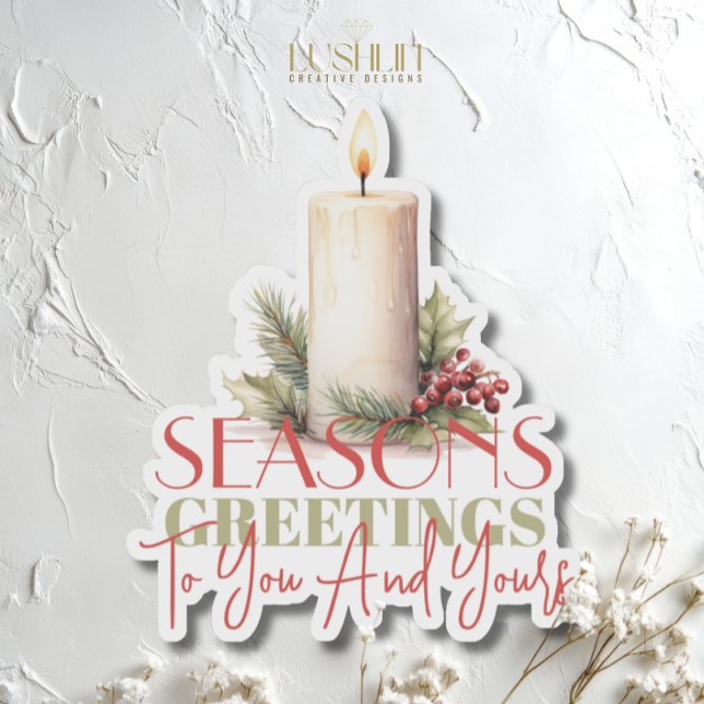 Pegatina Saludos de temporada a usted y a sus vacaciones (Subido por el creador)