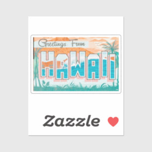 Pegatina Saludos desde Hawaii