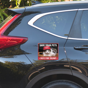 Pegatina Salva a tus mascotas Vota por Trump Cita de la ele