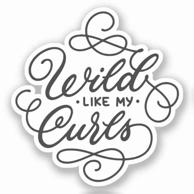 Pegatina Salvajes como mis rizos (Anverso)