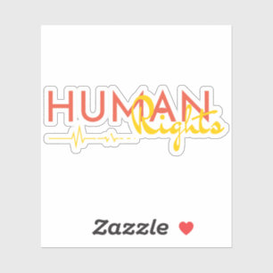 Pegatina Salvamento de los derechos humanos