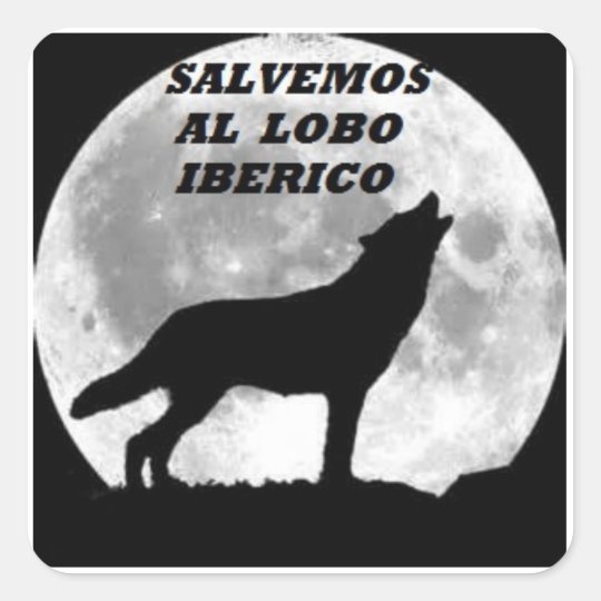 Pegatina salvar al lobo