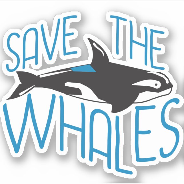 Pegatina Salven a las ballenas (Anverso)