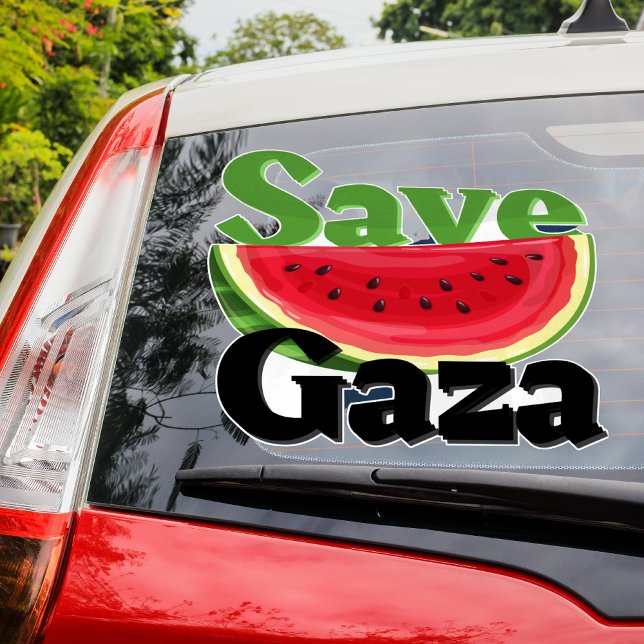 Pegatina Salven el auto de la sandía de Gaza (Subido por el creador)