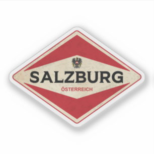 Pegatina Salzburgo Austria Vintage