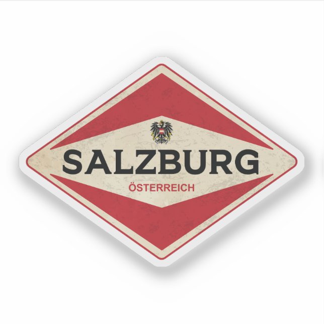 Pegatina Salzburgo Austria Vintage (Anverso)