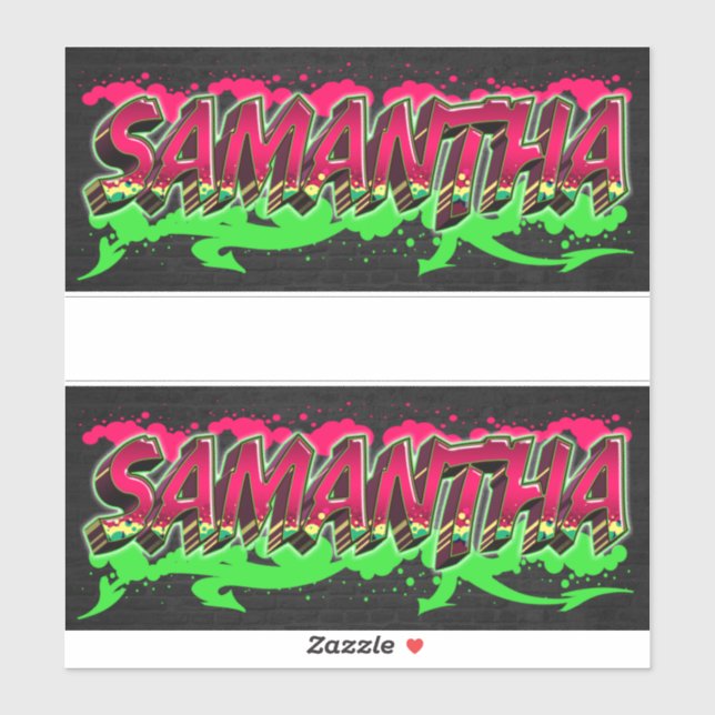Pegatina Samantha Vorname Name Graffiti Aufkleber Sticker (Hoja)
