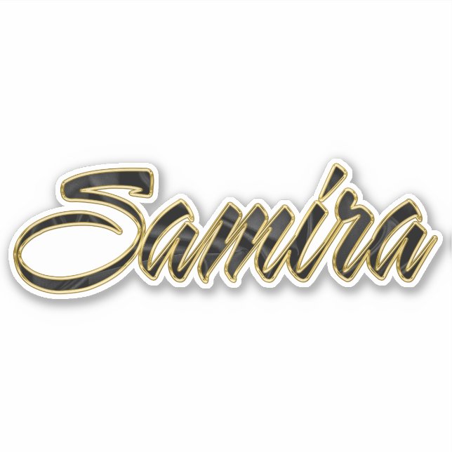 Pegatina Samira black gold Lettering Aufkleber Sticker (Anverso)