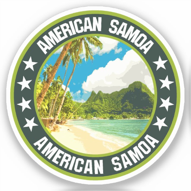 Pegatina Samoa Americana (Anverso)