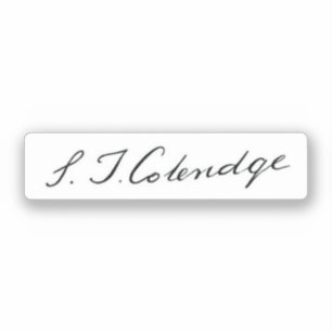 Pegatina Samuel Taylor Coleridge firma