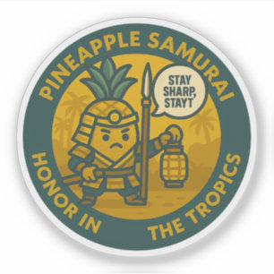 Pegatina Samurái Piña Juguetón Marcial