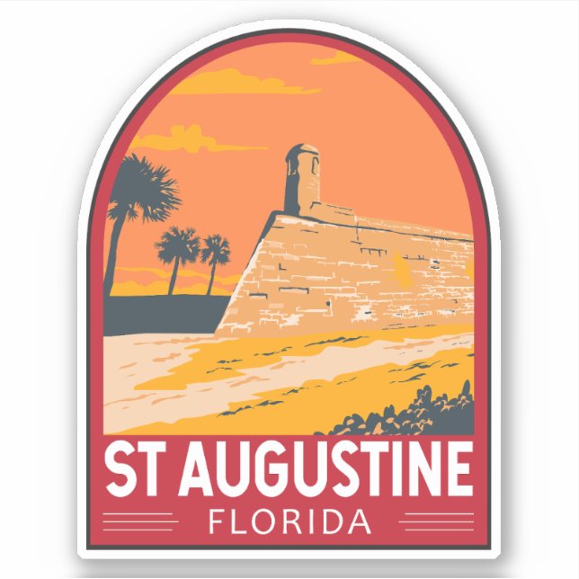 Pegatina San Agustín Florida Viaje de arte (Anverso)
