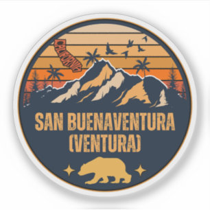 Pegatina San Buenaventura (Ventura), California