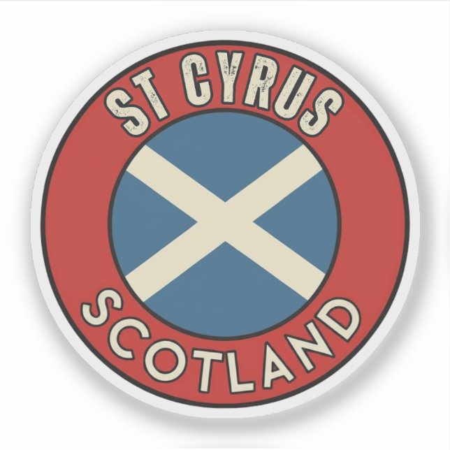 Pegatina San Ciro, Escocia (Anverso)