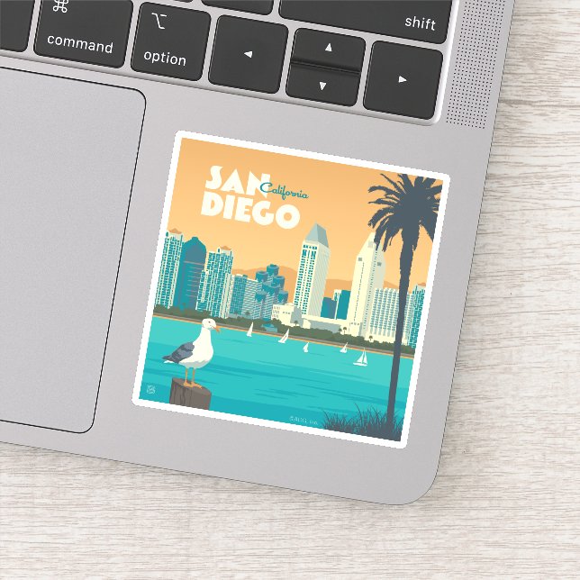 Pegatina San Diego, California (Detalle)