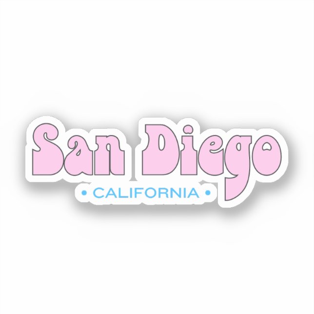 Pegatina San Diego California (Anverso)