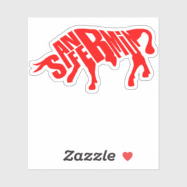 Pegatina San Fermin Bull - Running of the Bulls Pamplona
