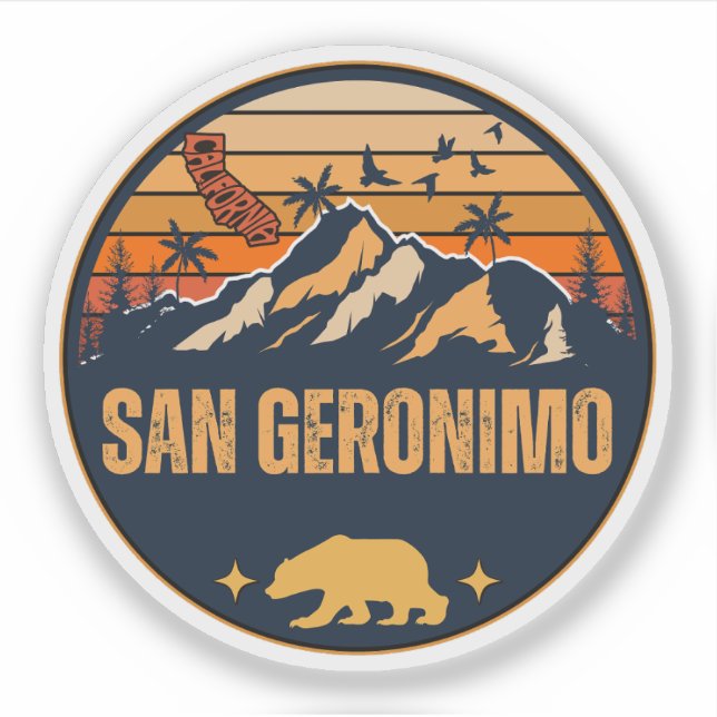 Pegatina San Geronimo, California (Anverso)