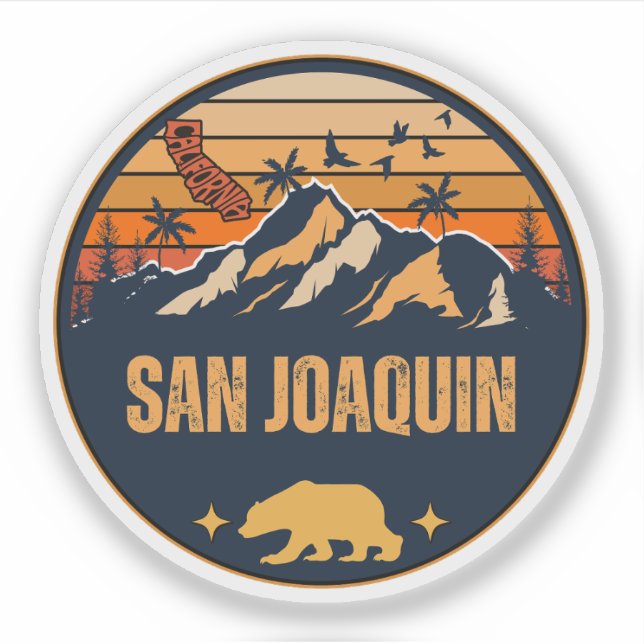 Pegatina San Joaquin, California (Anverso)