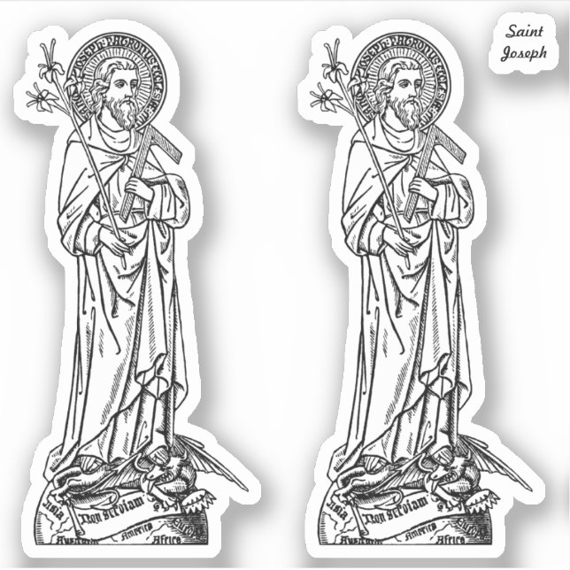 Pegatina San José, Patrono de la Iglesia (DT 01) (Anverso)