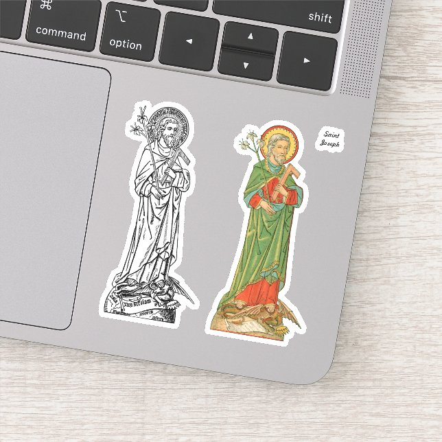 Pegatina San José, Protector de la Iglesia - 2 Diferentes (Detalle)