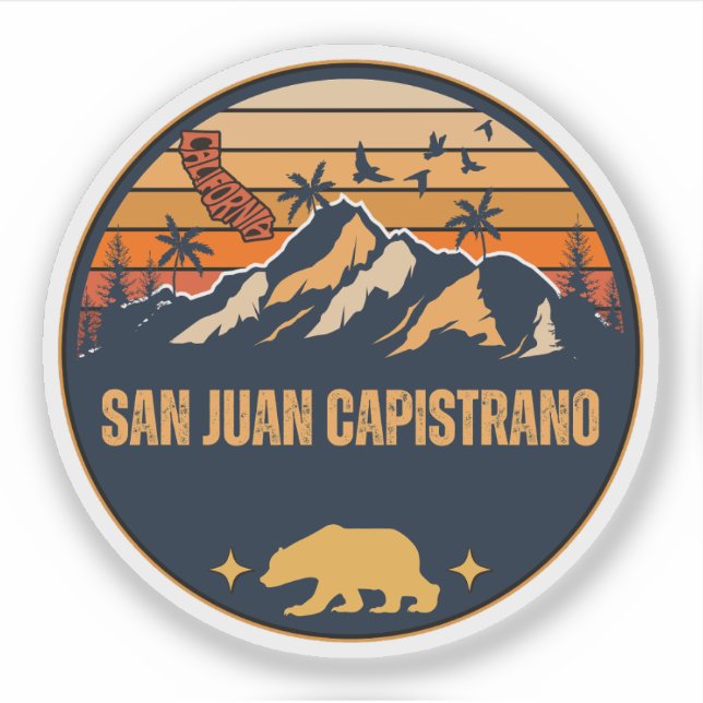 Pegatina San Juan Capistrano, California (Anverso)