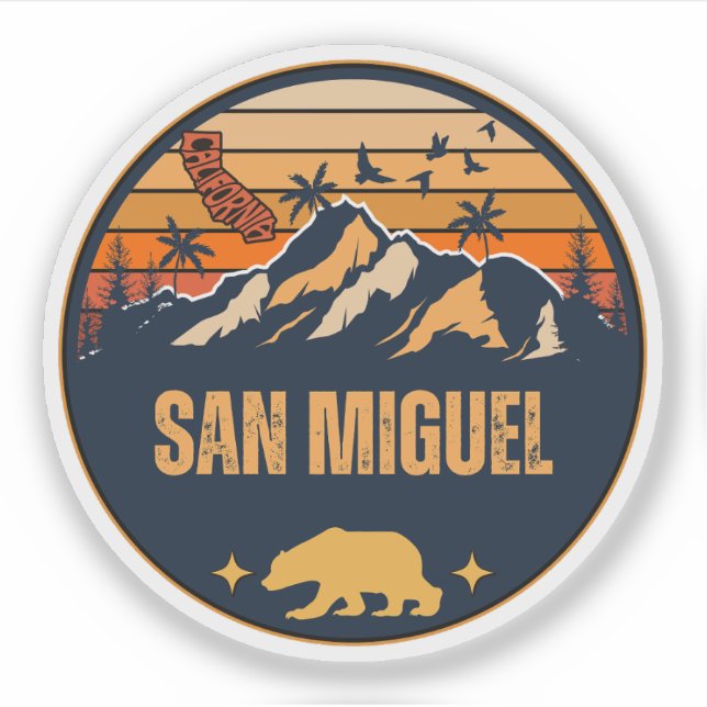 Pegatina San Miguel, California (Anverso)