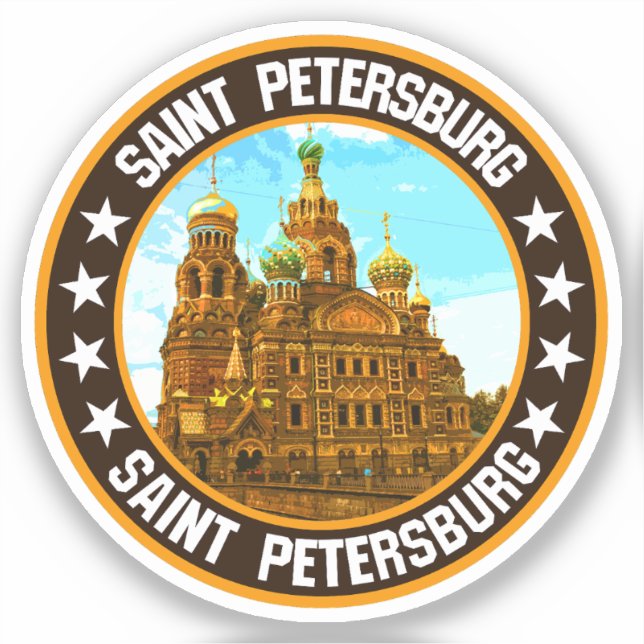 Pegatina San Petersburgo (Anverso)