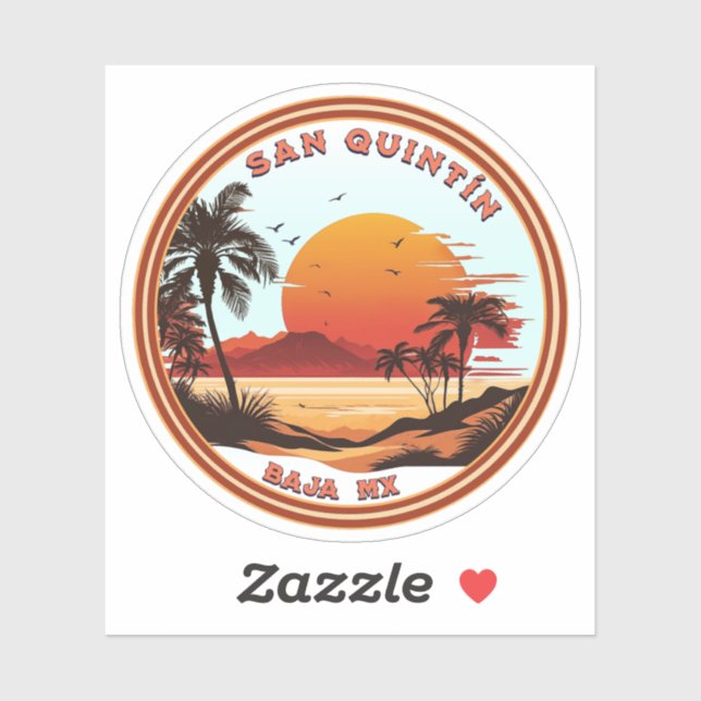 Pegatina San Quintín Baja California México (Hoja)