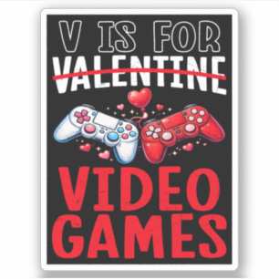 Pegatina San Valentín es para regalos divertidos de videoju
