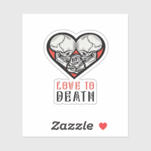 Pegatina San Valentín estético hasta la muerte