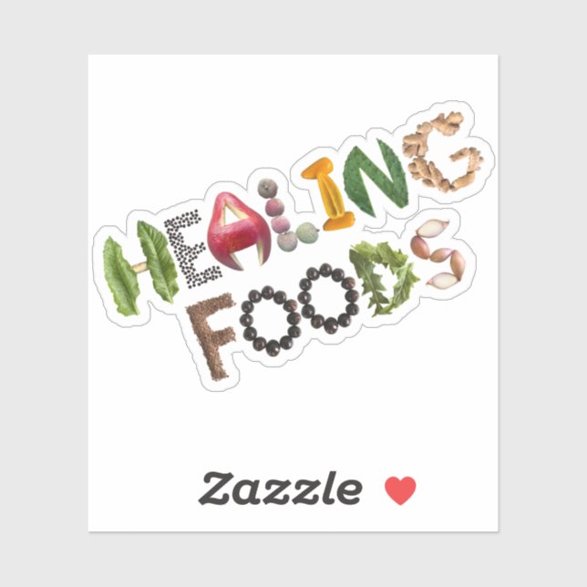Pegatina Sanación de alimentos - Recordatorio de salud (Hoja)
