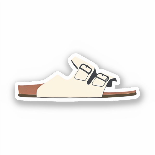 Pegatina Sandal con correas (Anverso)