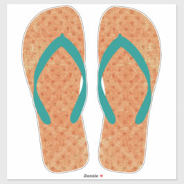 Pegatina Sandalias de playa Flip Flops para naranjas