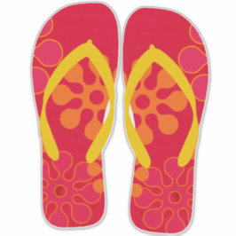 Pegatina Sandalias Red Flip Flops Beach