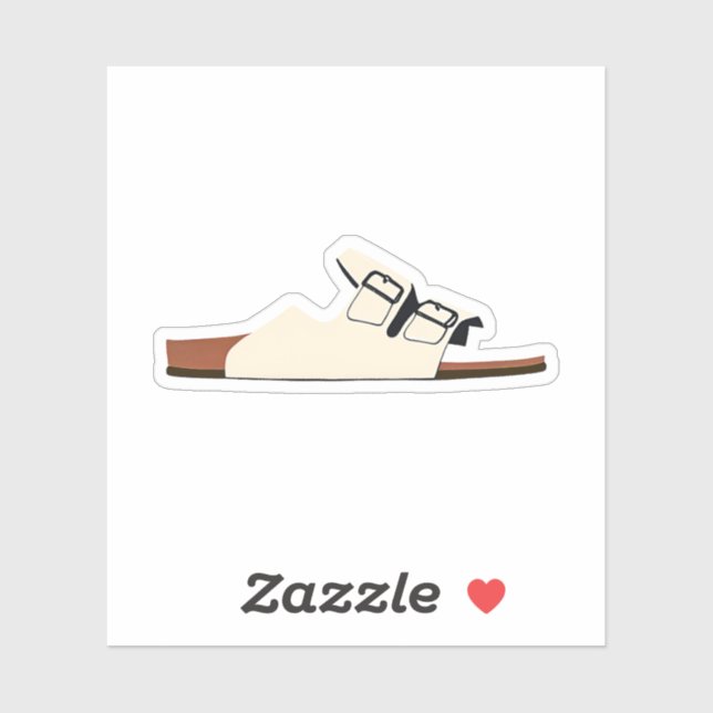 Pegatina Sandalón con correas (Hoja)