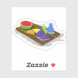 Pegatina sandía arcoiris