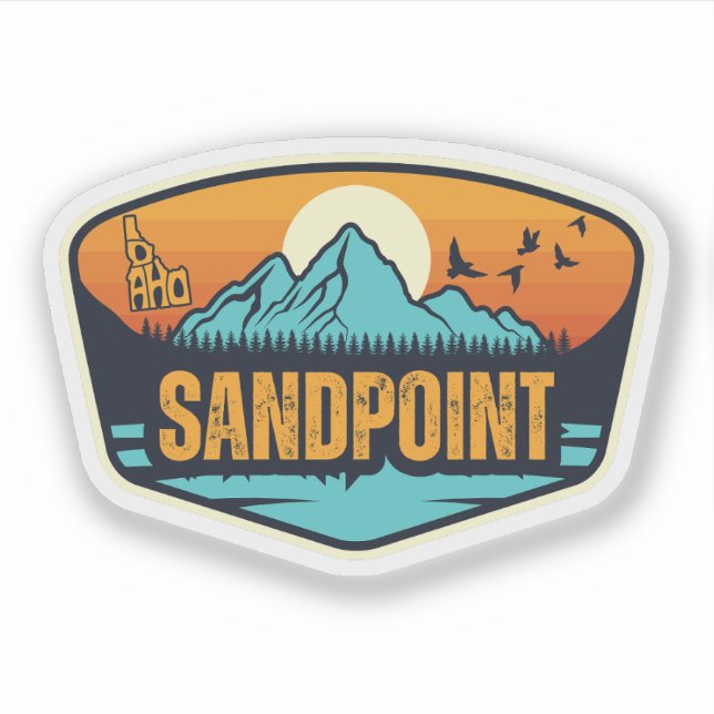 Pegatina Sandpoint, Idaho (Anverso)