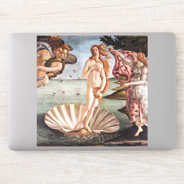 Pegatina Sandro Botticelli - Nacimiento de Venus (Ordenador)