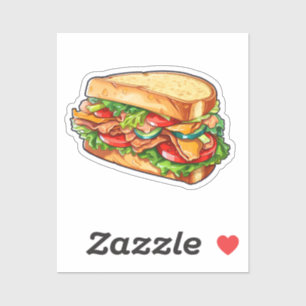 Pegatina Sándwich de dibujos animados