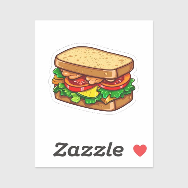 Pegatina sándwich de personalizado (Hoja)