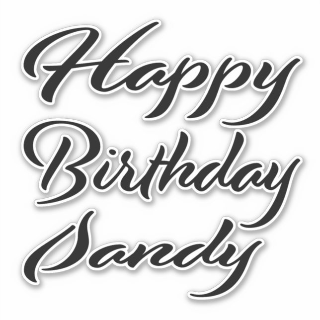 Pegatina Sandy Name Vorname black Sticker Geburtstag (Anverso)