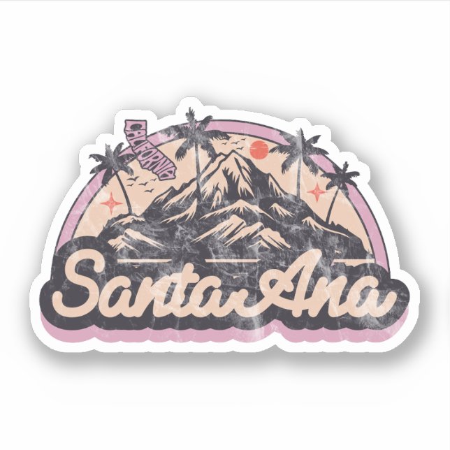 Pegatina Santa Ana, California (Anverso)
