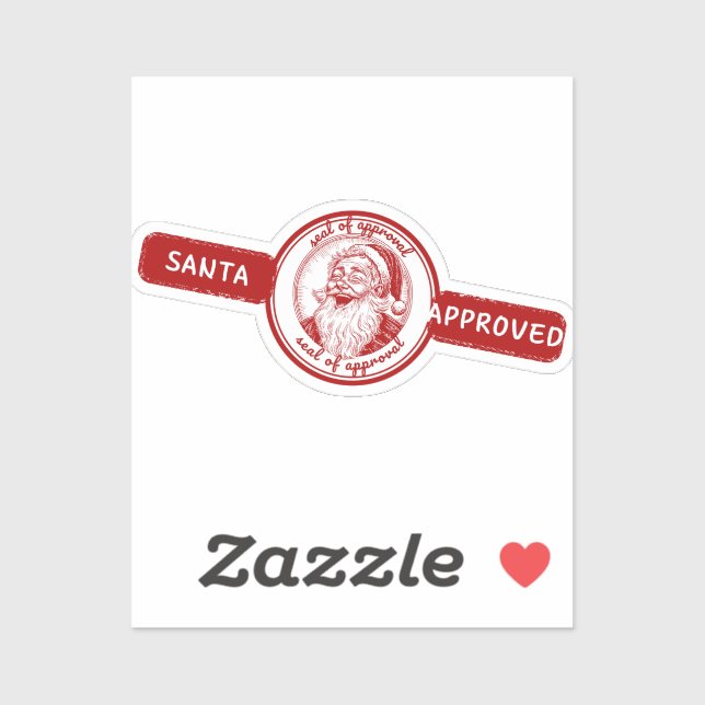 Pegatina Santa Aprobada, sello de Navidades, alegría de los (Hoja)