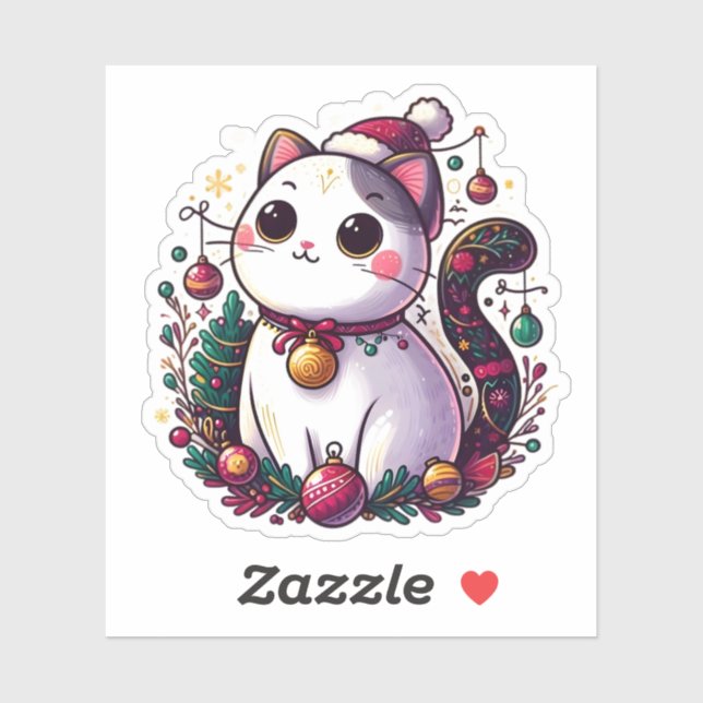 Pegatina Santa Clas (Hoja)