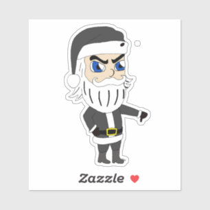 Pegatina santa claus malo   