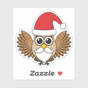 Pegatina Santa Claus Owl