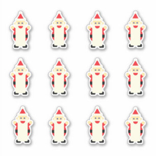 Pegatina Santa Claus Personalizado de barba larga Navidades