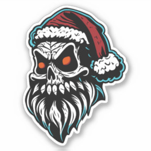 Pegatina Santa Claus Skull