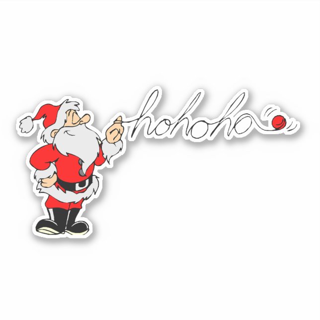 Pegatina Santa Clause Feliz Navidad hoho! (Anverso)